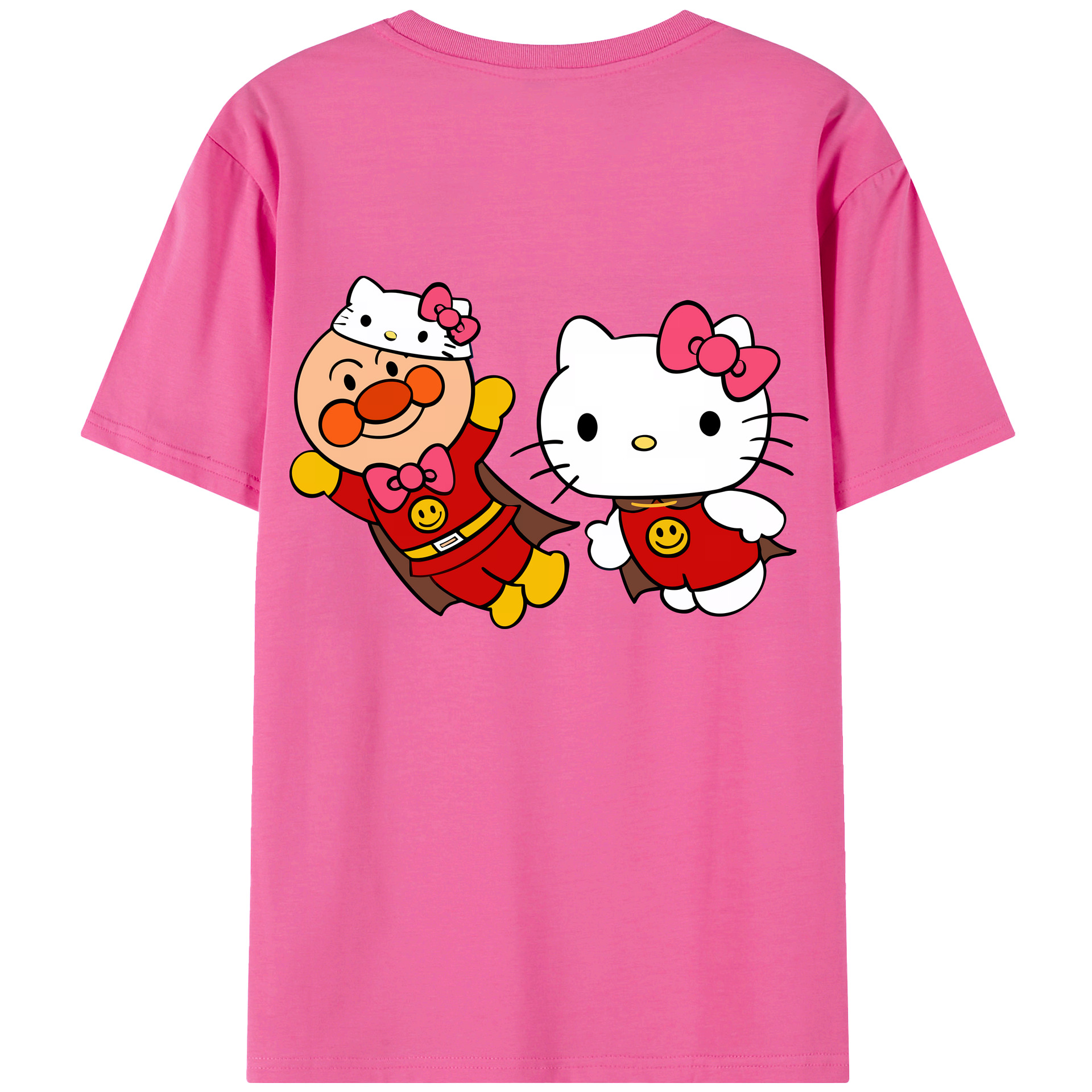 （画像用） アンパンマン Anpanman レディース半袖Tシャツ(バックプリント)
